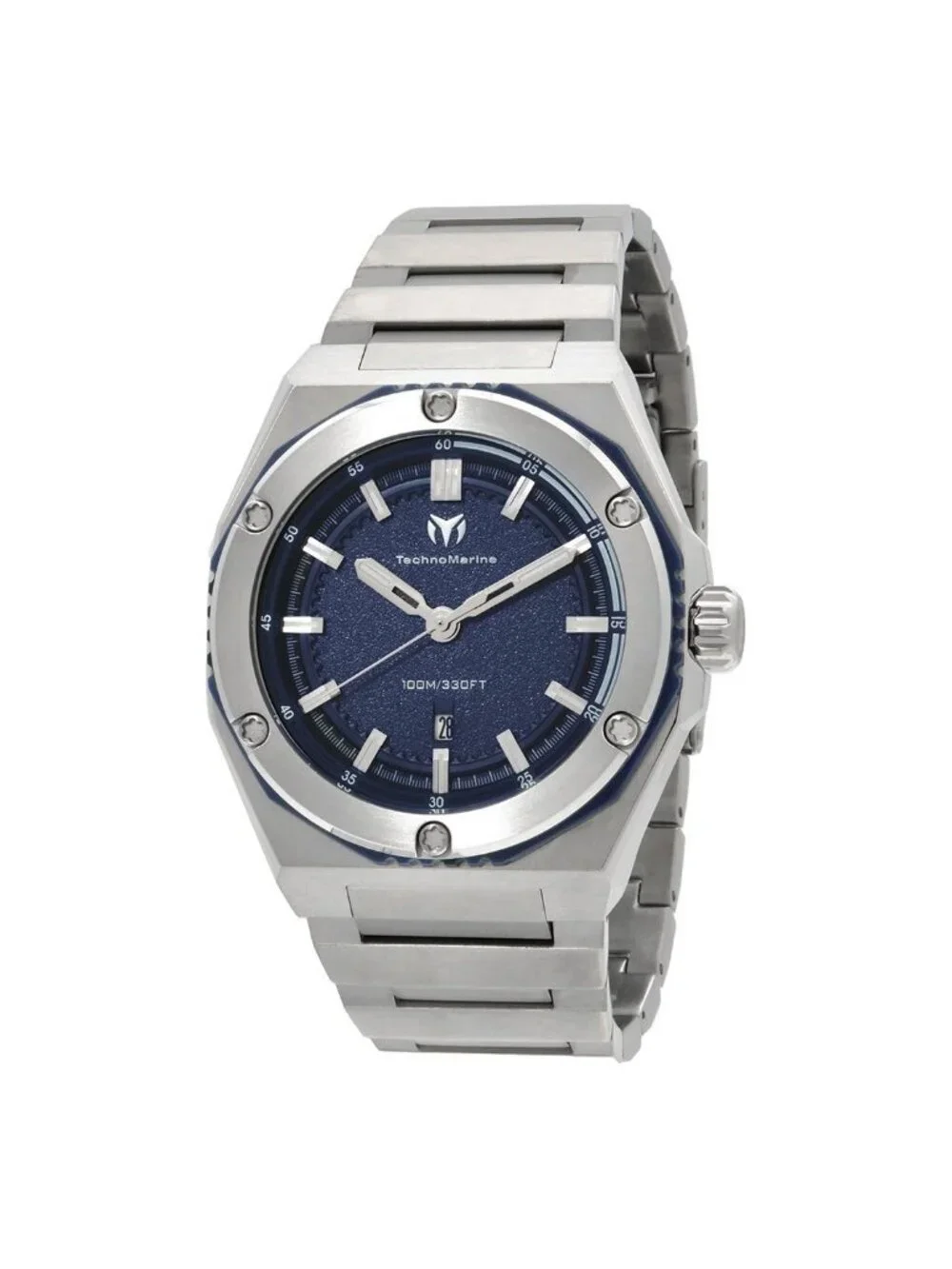 NWT Technomarine Coral Quartz Blue Dial Men's Watch